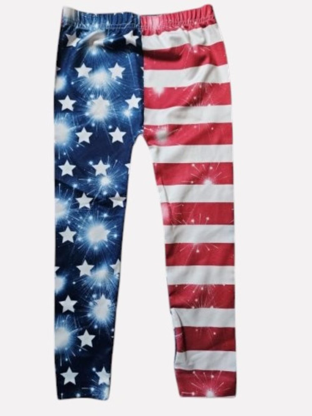 CAPELLI KIDS Flag Print Patriotic Leggings Youth Girls Small Medium
